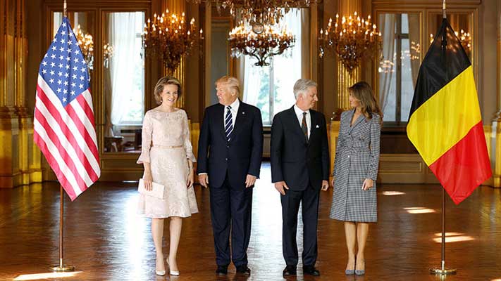 Donald Trump llega a Bruselas