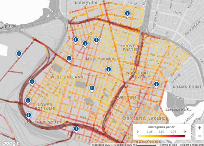 Google Maps mostrara niveles de contaminación del aire