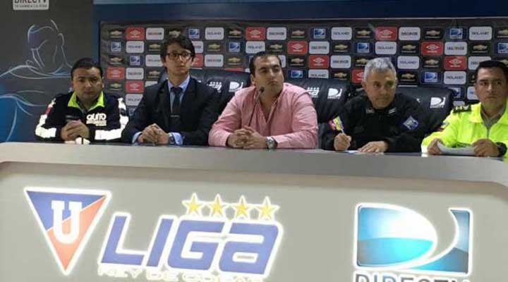 Liga de Quito prepara seguridad para el encuentro ante Barcelona SC