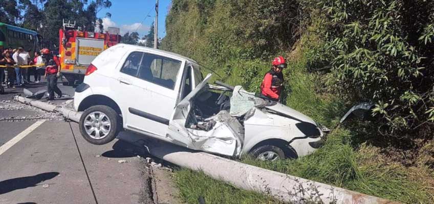 Accidente en la av. Simón Bolívar