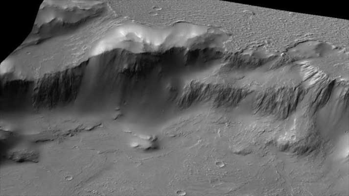 La NASA muestra unas ‘cataratas del Niágara’ en Marte