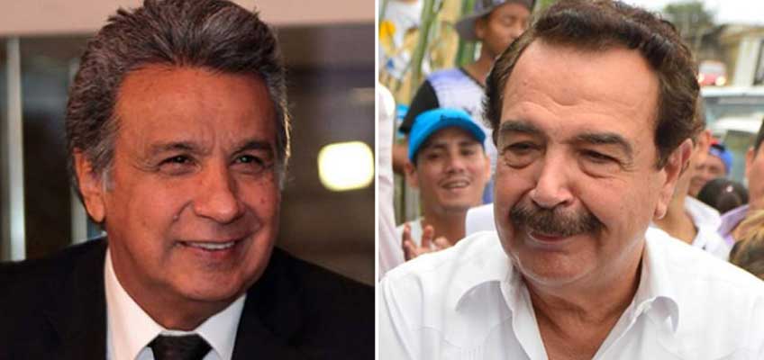 El presidente Lenín Moreno y Jaime Nebot