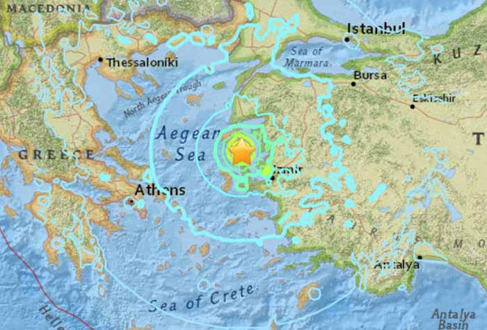 Sismo en Grecia y Turquía.