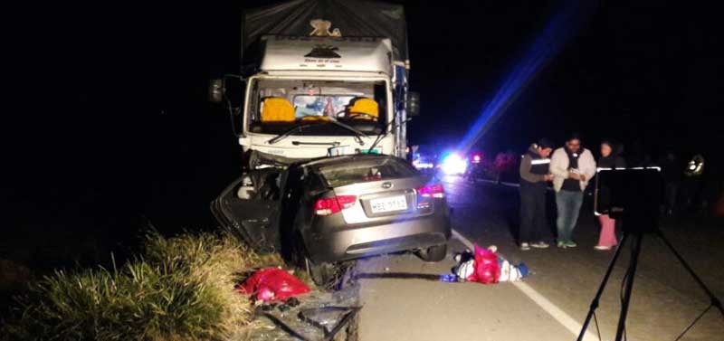 Accidente de tránsito en Chimborazo