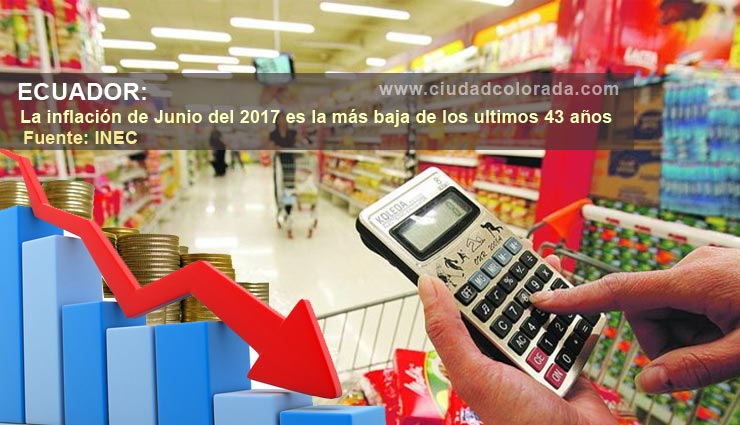 Inflación de junio de 2017, es la más baja de los últimos 40 años