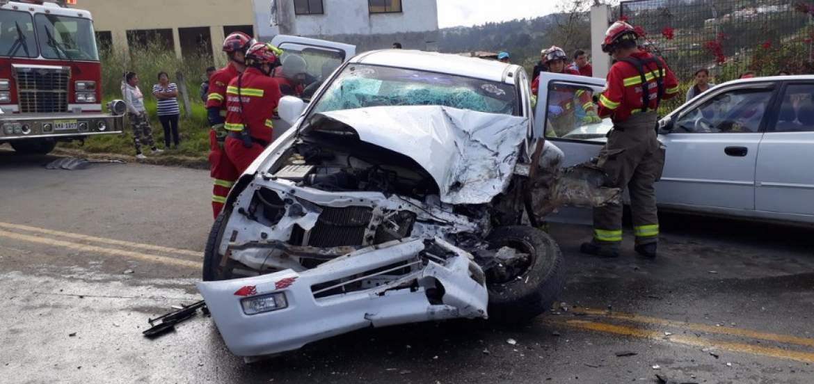 Triple accidente en Cuenca