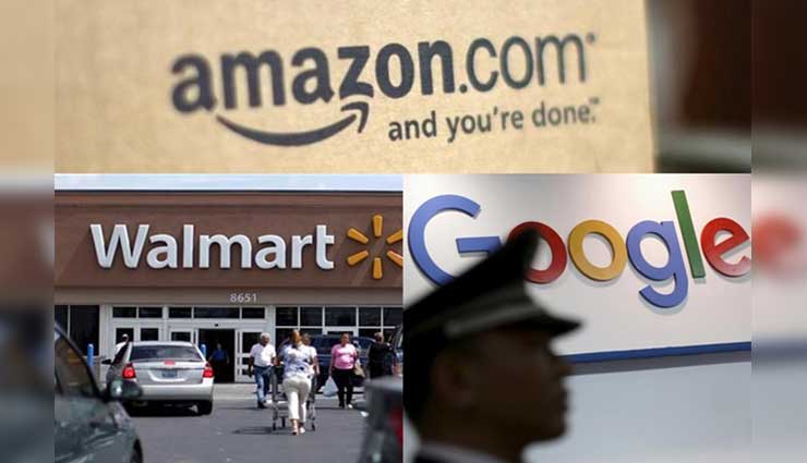 Google, Walmart, Amazon,, Comercio