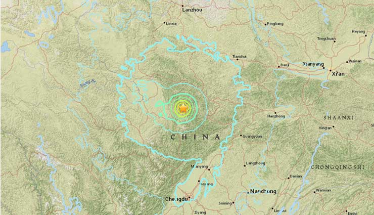 China, Sismo, Temblor, USGS