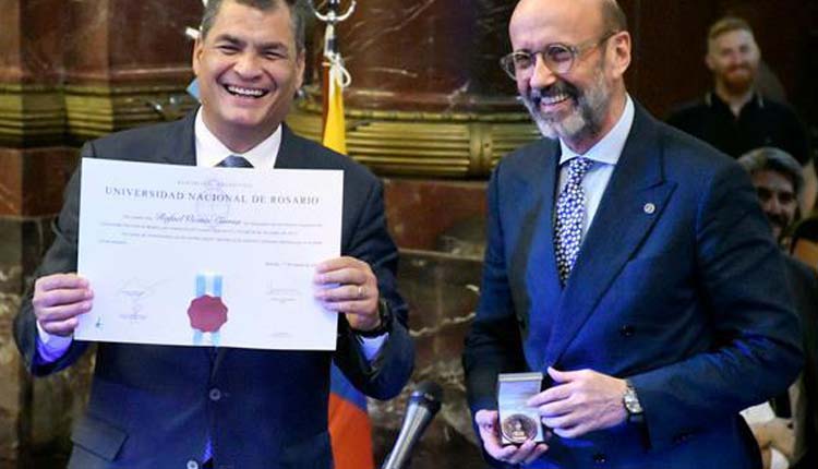 Rafael Correa, Honoris Causa, Ecuador,