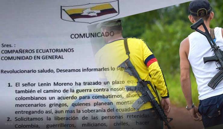 En un comunicado, alias Guacho condicionó la entrega de la pareja de secuestrados al cese del fuego por parte del gobierno ecuatoriano.