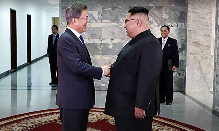 Kim Jong-un y Moon Jae-in