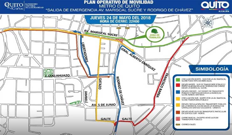 Cruce de la Rodrigo de Chávez y Mariscal Sucre se cierra hasta enero