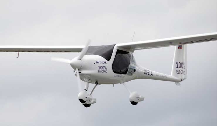 Avión eléctrico vuela en los cielos de Noruega