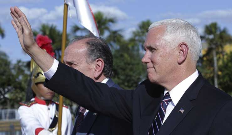 Pence se reúne con refugiados venezolanos en Brasil