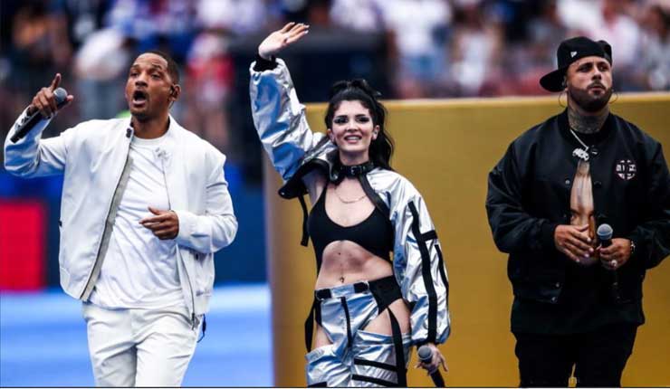 Nicky Jam, Will Smith y Era Istrefi cerraron el Mundial Rusia 2018 con broche de oro