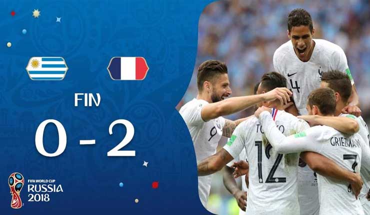 Uruguay cae ante Francia y dice adiós al Mundial de Rusia