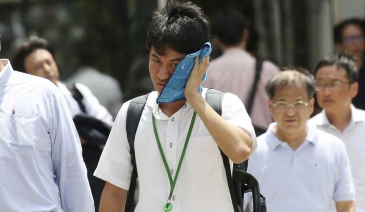 Japón registra máxima en ola de calor que sacude la región