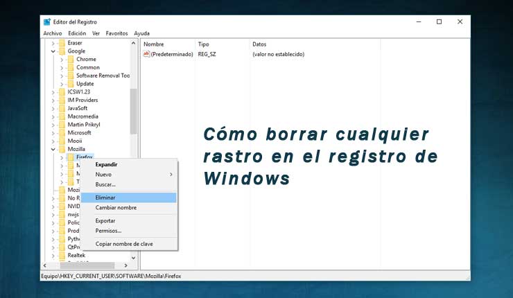 Sabes cómo borrar cualquier rastro en el registro de Windows de un programa desinstalado