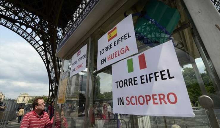 Segundo día de huelga en la Torre Eiffel