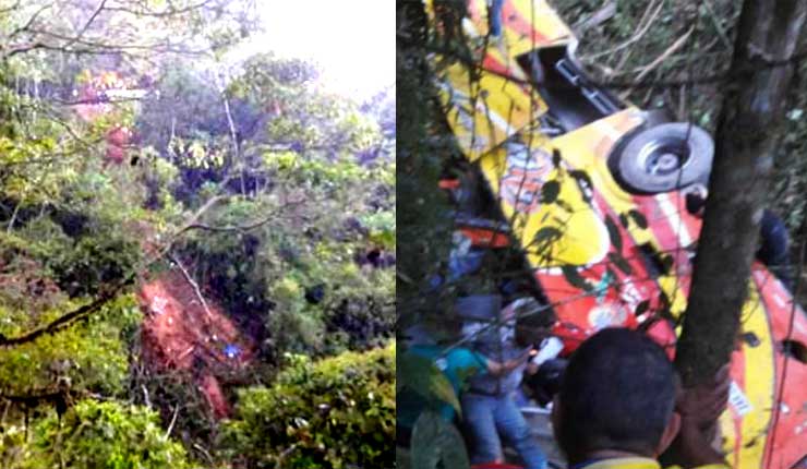 Bus de la cooperativa Nambija deja 9 personas fallecidas y 14 heridas, en accidente de transito