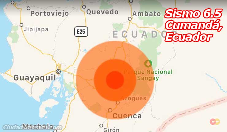 Sismo 6.6 grados Cumanda