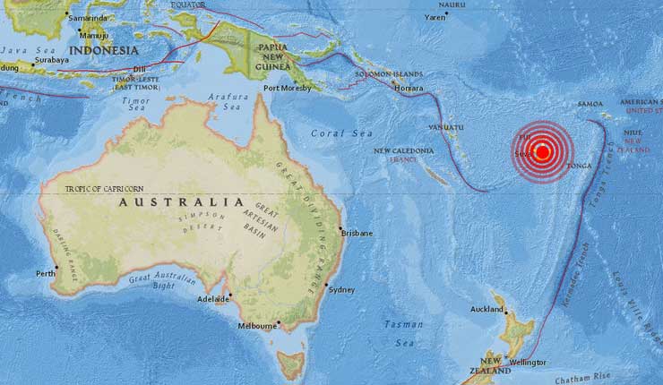 Terremoto, Fiyi, Australia,