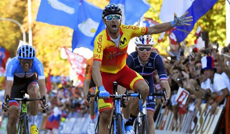 Alejandro Valverde campeón del mundo en el Mundial de Ciclismo en Austria