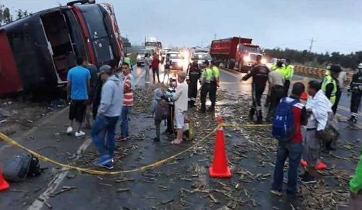 Accidente de transito en Naranjal, deja cuatro personas fallecidas