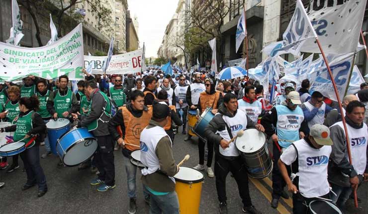 Argentina: Protesta de los trabajadores de Vialidad Nacional