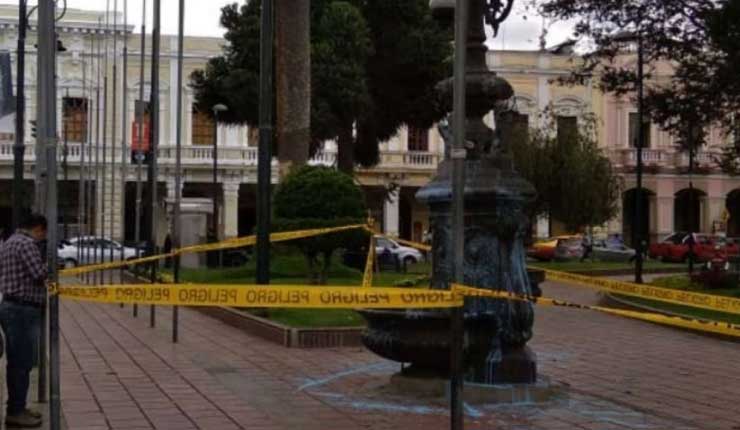 Alcalde de Riobamba denuncia vandalismo contra bienes públicos