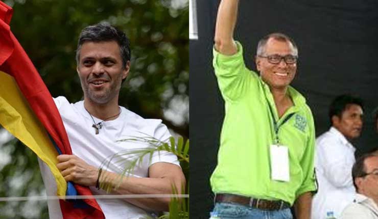 El trato de la prensa a Leopoldo López y a Jorge Glas