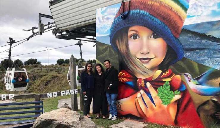 Murales artísticos son parte ya del teleférico de Quito