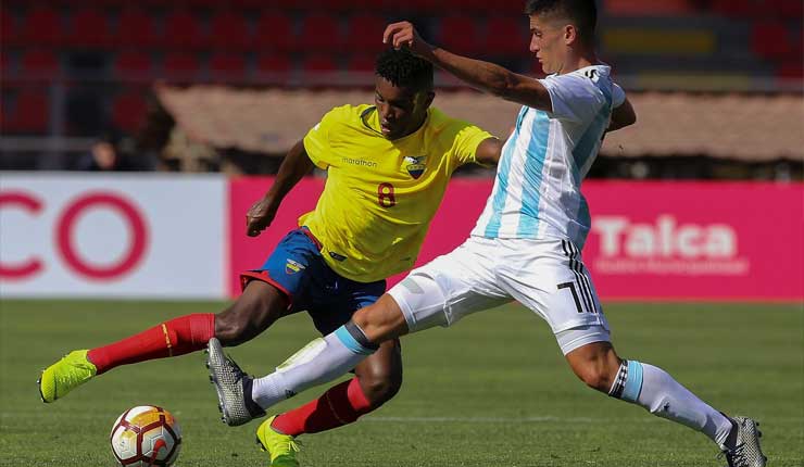 Ecuador derrotó 1-0 a Argentina y encabeza el Grupo B del Sudamerivano Sub 20